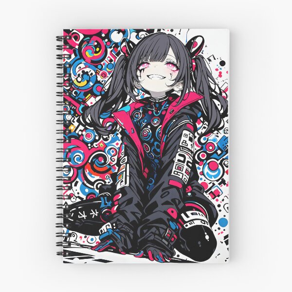 Item preview, NEON: Rebellious Cyberpop Sprawl Grin | Cute Cyberpunk Anime Girl designed and sold by Sytrics.