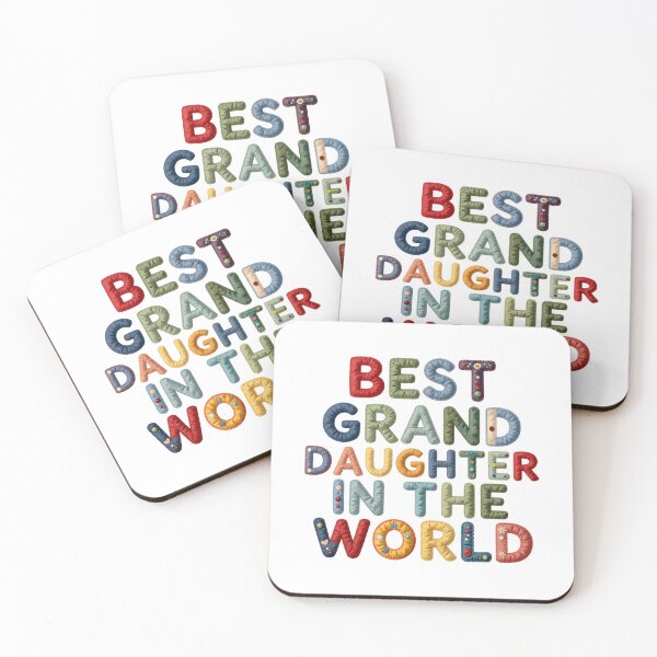 Item preview, BEST GRANDDAUGHTER IN THE WORLD - IN COLORFUL FAUX LETTERING designed and sold by AlexOBrienArt.