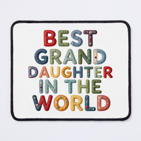 Item preview, BEST GRANDDAUGHTER IN THE WORLD - IN COLORFUL FAUX LETTERING designed and sold by AlexOBrienArt.