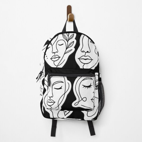 Item preview, Abstract Line Art Faces Minimal Continuous Drawing Boho Aesthetic Modern Face Sketch Sticker designed and sold by irfanshikh.