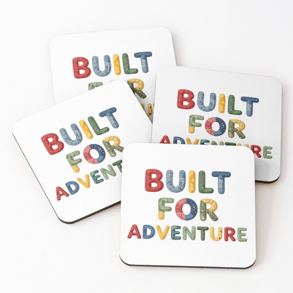 Item preview, BUILT FOR ADVENTURE - IN COLORFUL FAUX LETTERING designed and sold by AlexOBrienArt.