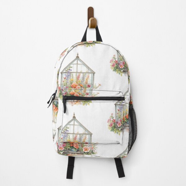 Item preview, Flowers in a cute little greenhouse watercolor designed and sold by uunaa.