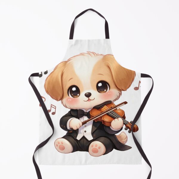 Item preview, Elegant Kawaii Puppy Violonist - Cute Pastel Dog Playing Music. designed and sold by Lylysun.