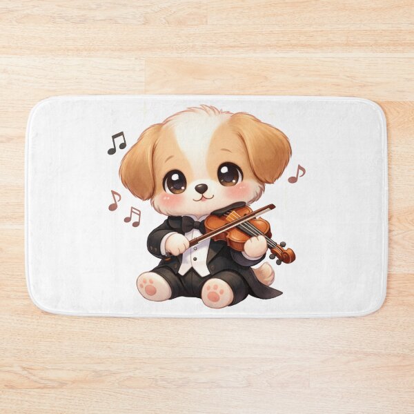 Item preview, Elegant Kawaii Puppy Violonist - Cute Pastel Dog Playing Music. designed and sold by Lylysun.