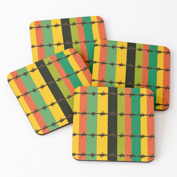 Item preview, Barbed Wire Rasta Stripe Pattern designed and sold by bubblegoth.