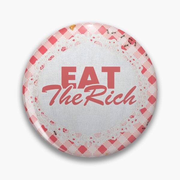 Item preview, Eat The Rich Picnic Sticker in Red designed and sold by kittensandfeminism.