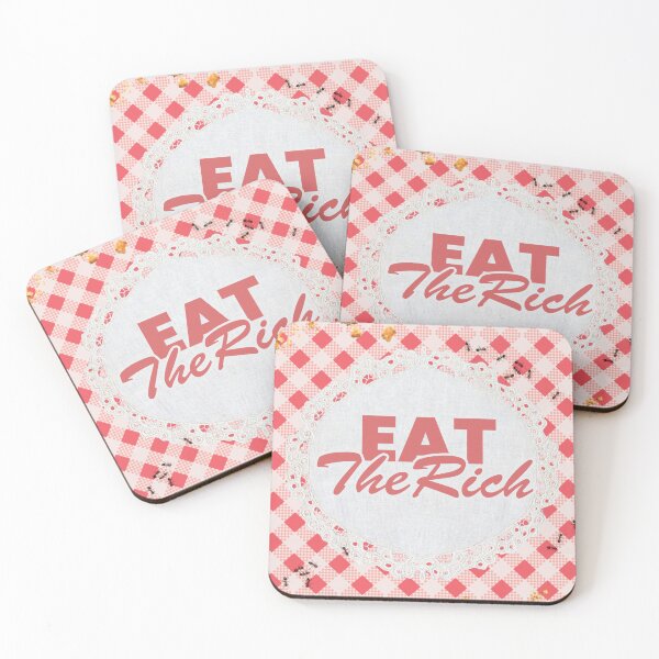 Item preview, Eat The Rich Picnic Sticker in Red designed and sold by kittensandfeminism.