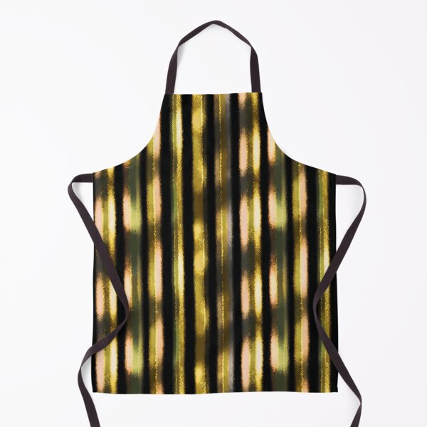 Item preview, Black Gold Painterly Vertical Stripes designed and sold by bubblegoth.