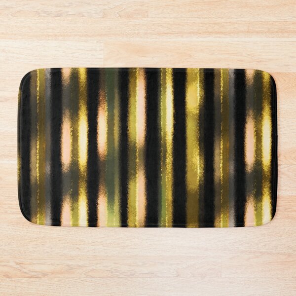 Item preview, Black Gold Painterly Vertical Stripes designed and sold by bubblegoth.