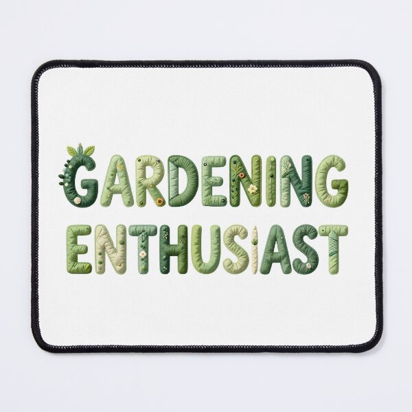 Item preview, GARDENING ENTHUSIAST - IN FAUX LETTERING IN SHADES OF GREEN designed and sold by AlexOBrienArt.
