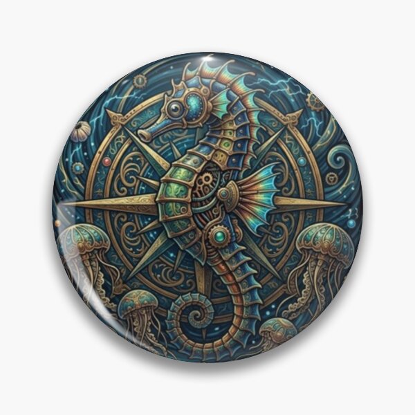 Item preview, Create Your Reality – Steampunk Seahorse Emblem Design designed and sold by Dogandesighn.