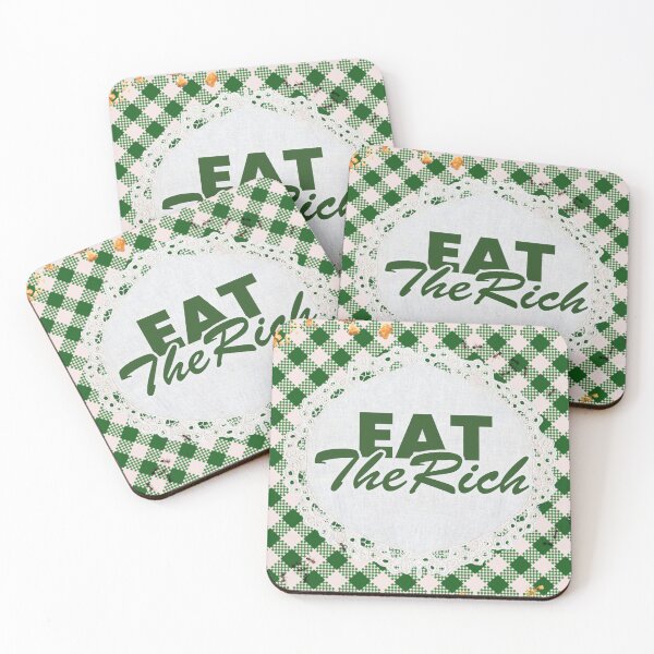 Item preview, Eat The Rich Picnic Sticker in Green designed and sold by kittensandfeminism.