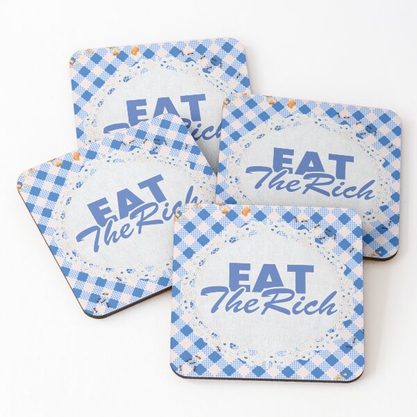 Item preview, Eat The Rich Picnic Sticker in Blue designed and sold by kittensandfeminism.