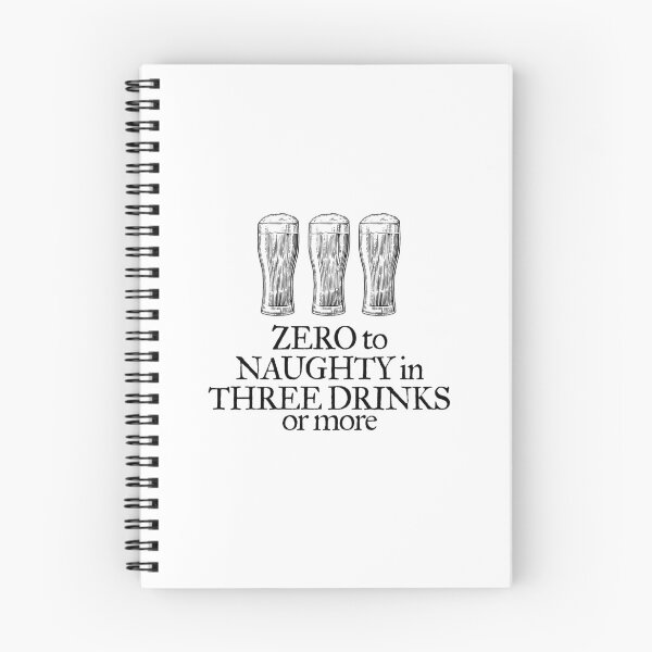 Item preview, Zero To Naughty In Three Drinks Or More Humor designed and sold by SassyYetClassy.