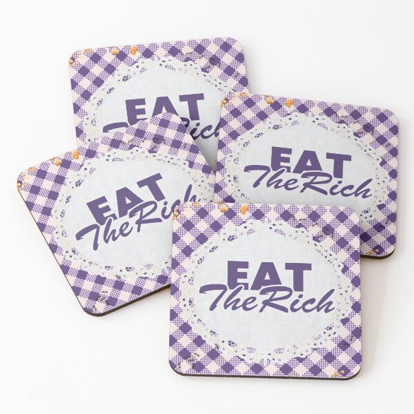 Item preview, Eat The Rich Picnic Sticker in Purple designed and sold by kittensandfeminism.