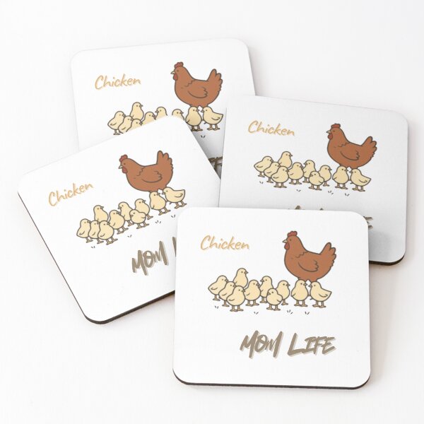 Item preview, Chicken Mom Life – Cute Hen and Chicks Illustration designed and sold by PrintofAngel.