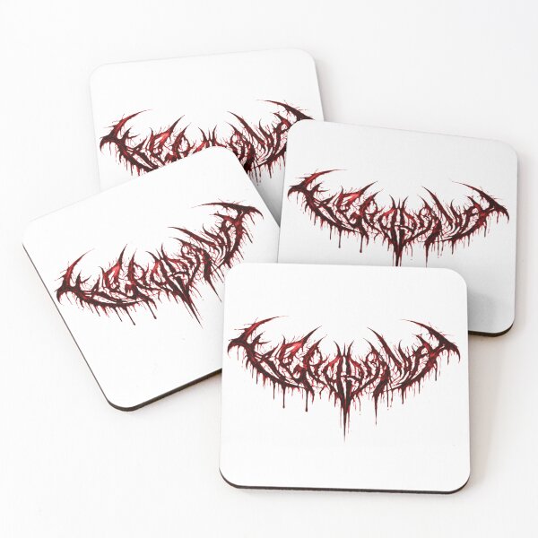 Item preview, Bloody Black Metal Logo – Red Dripping Gothic Design designed and sold by bloomandbeads.eu.