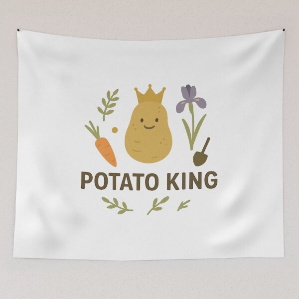 Item preview, The Spudfather – King of the Garden | Food Humor Potato designed and sold by VeroChaos.