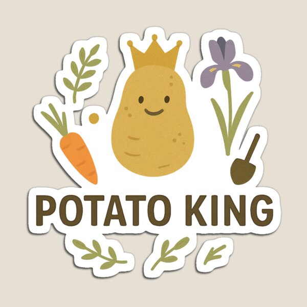 Item preview, The Spudfather – King of the Garden | Food Humor Potato designed and sold by VeroChaos.