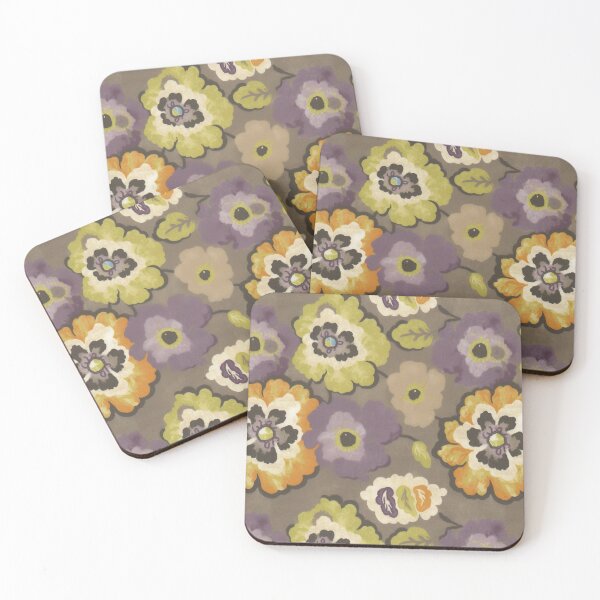 Item preview, Muted Retro Floral Taupe Pattern designed and sold by bubblegoth.