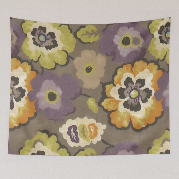 Item preview, Muted Retro Floral Taupe Pattern designed and sold by bubblegoth.