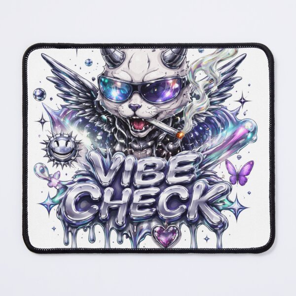 Item preview, Cyberpunk Devil Cat Vibe Check Graffiti designed and sold by NOVR.