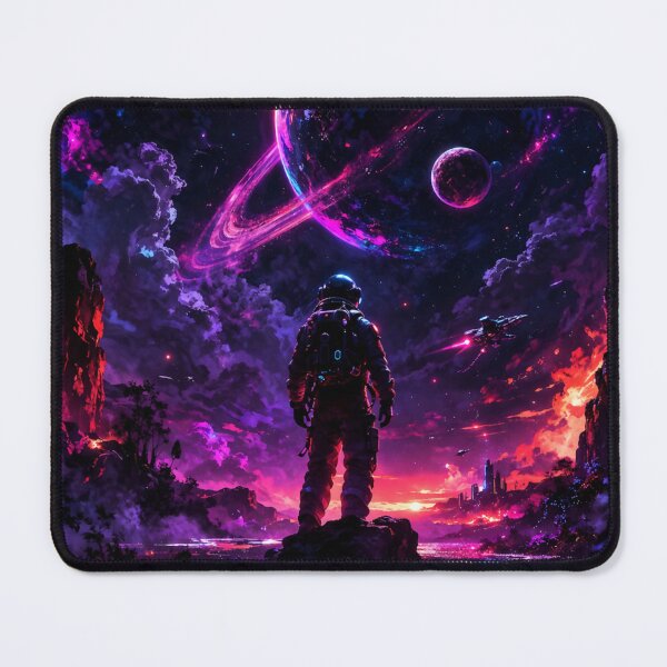Item preview, Neon Galaxy Dreamscape – Aesthetic Space Poster designed and sold by ApGraphicDesigns.