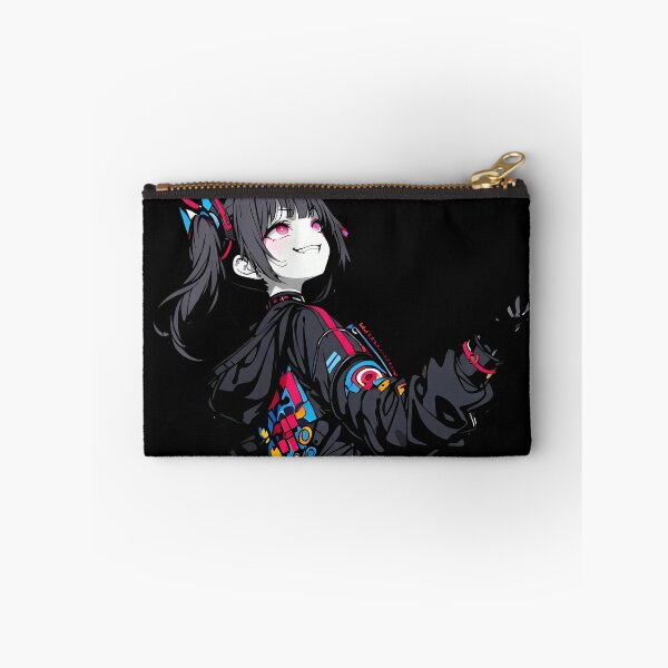 Item preview, NEON: Playful Cyberpop Over-Shoulder Smirk | Cute Cyberpunk Anime Girl designed and sold by Sytrics.