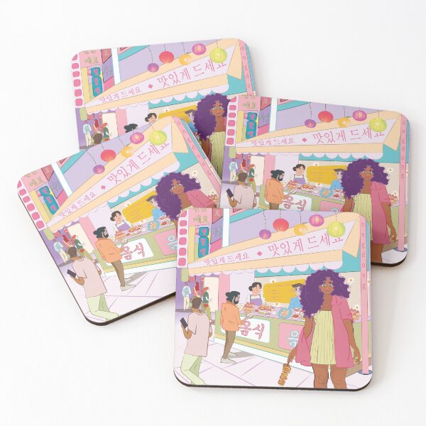 Item preview, Dreamy Korean Street Scene Pastel Illustration designed and sold by DeuramaUnnie.