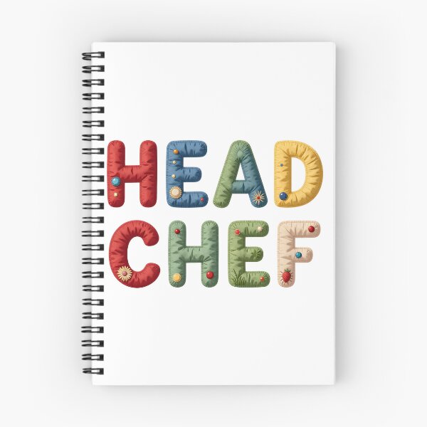 Item preview, HEAD CHEF - IN COLORFUL FAUX LETTERING designed and sold by AlexOBrienArt.