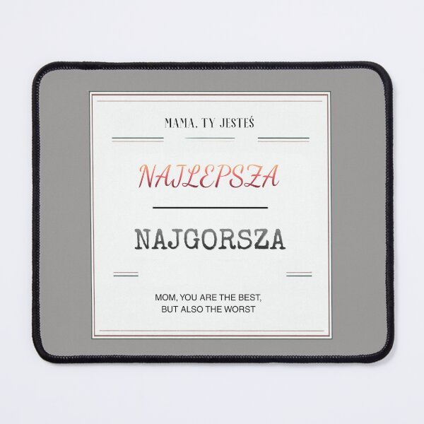 Item preview, Mom You Are The Best But Also The Worst - Funny Polish Certificate designed and sold by BoxofMoments.