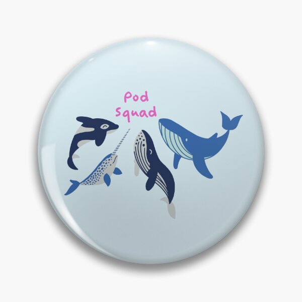 Item preview, Pod Squad Ocean Animals Sticker | Cute Whale & Orca Group designed and sold by autumn-acorns.