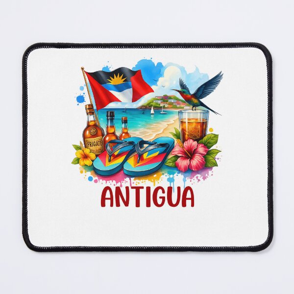 Item preview, Antigua and Barbuda Flag Island Flip Flops Tropical Beach designed and sold by NUMAcreations.
