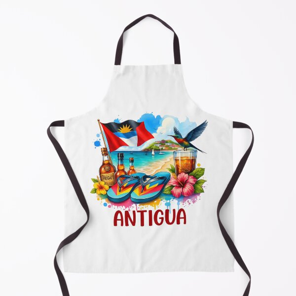 Item preview, Antigua and Barbuda Flag Island Flip Flops Tropical Beach designed and sold by NUMAcreations.