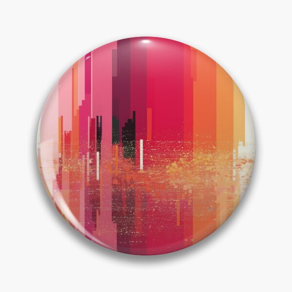 Item preview, Pink Orange Abstract Vertical Stripes designed and sold by bubblegoth.