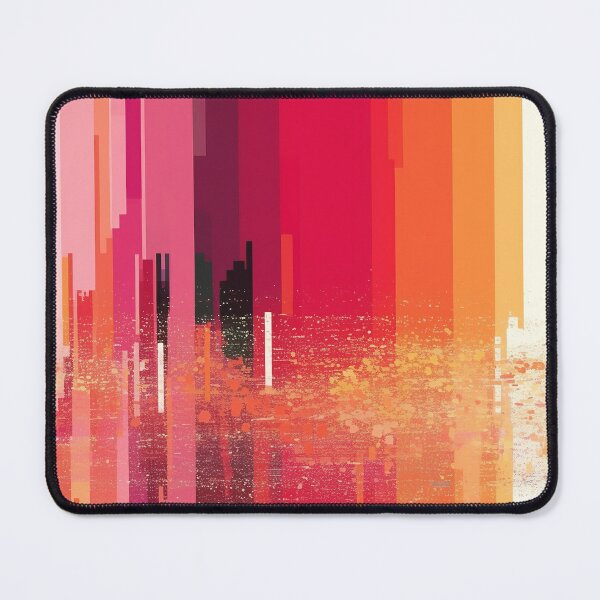 Item preview, Pink Orange Abstract Vertical Stripes designed and sold by bubblegoth.