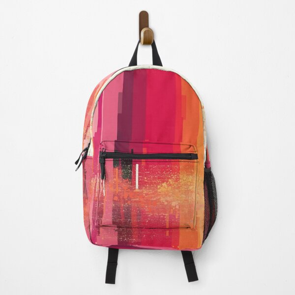 Item preview, Pink Orange Abstract Vertical Stripes designed and sold by bubblegoth.