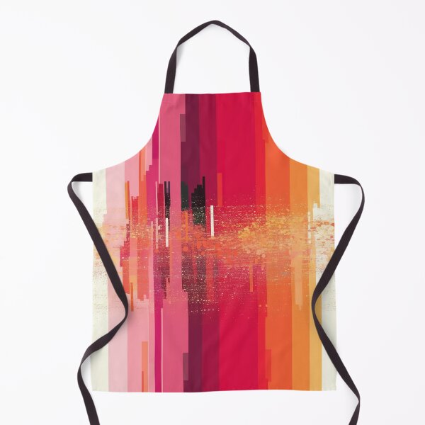 Item preview, Pink Orange Abstract Vertical Stripes designed and sold by bubblegoth.