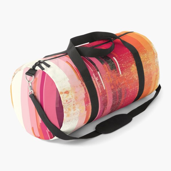 Item preview, Pink Orange Abstract Vertical Stripes designed and sold by bubblegoth.