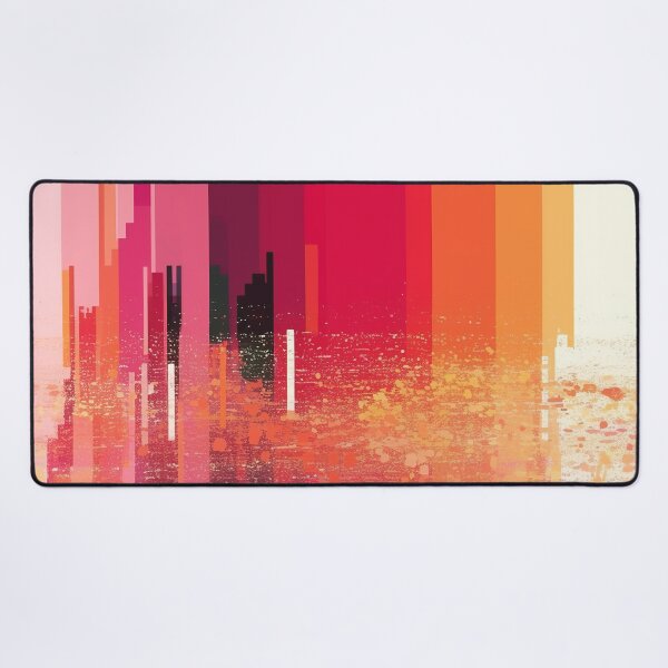 Item preview, Pink Orange Abstract Vertical Stripes designed and sold by bubblegoth.