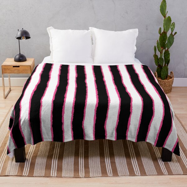Item preview, Pink Black Wavy Vertical Stripes designed and sold by bubblegoth.