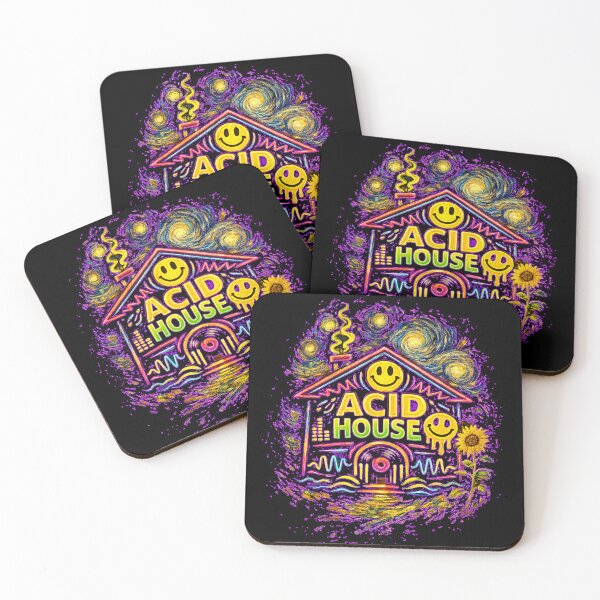 Item preview, Acid House House Neon Art – Old School Rave Smiley Design designed and sold by leyfinder.