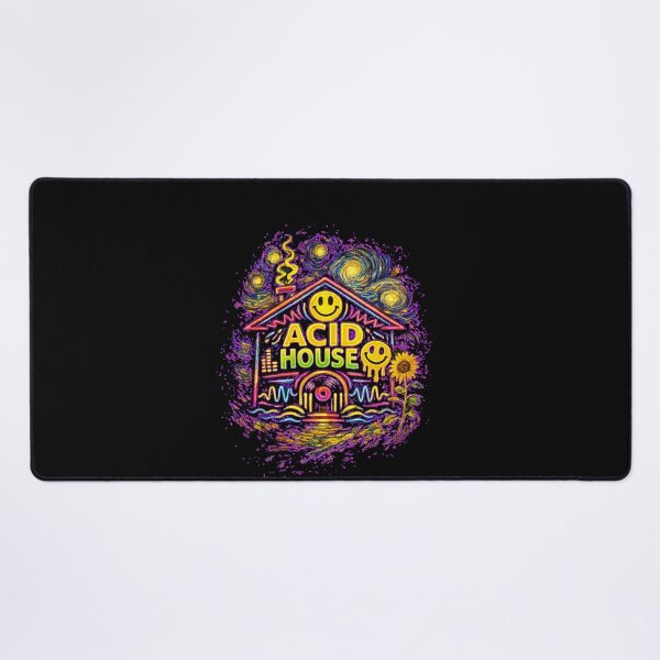 Item preview, Acid House House Neon Art – Old School Rave Smiley Design designed and sold by leyfinder.
