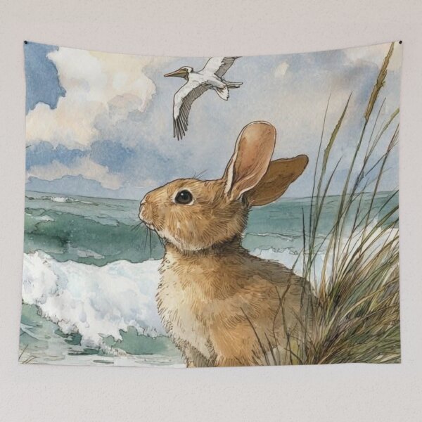 Item preview, Bunny In The Breeze – A Moment Of Quiet Freedom designed and sold by iamdesigns14.