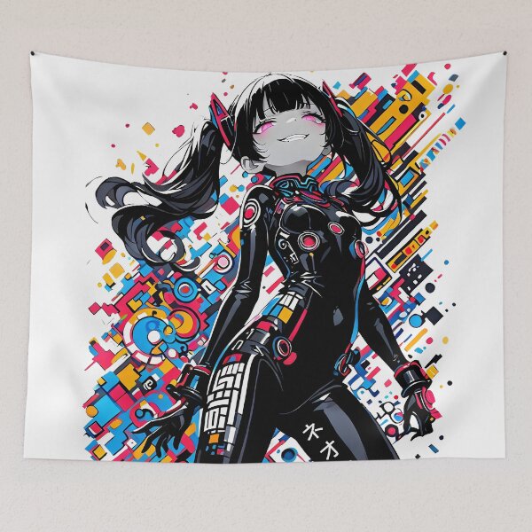 Item preview, NEON: Arrogant Cyberpop Tactical Kneel  | Cute Cyberpunk Anime Girl designed and sold by Sytrics.