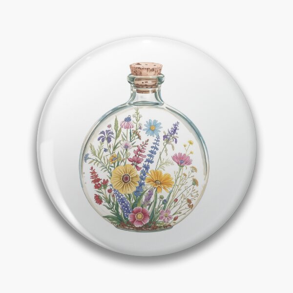 Item preview, Wildflowers in a potion bottle designed and sold by uunaa.