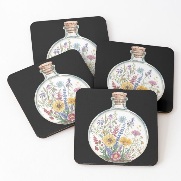 Item preview, Wildflowers in a potion bottle designed and sold by uunaa.