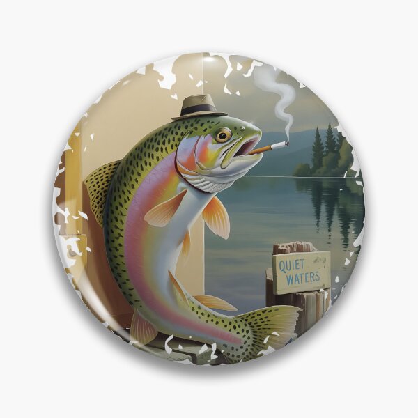 Item preview, Funny Trout wearing a hat designed and sold by KreativKulture.