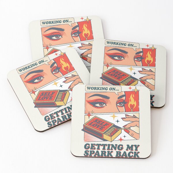 Item preview, Working On Getting My Spark Back Retro Motivational Self Love Comic Art designed and sold by DesignsByAnett.
