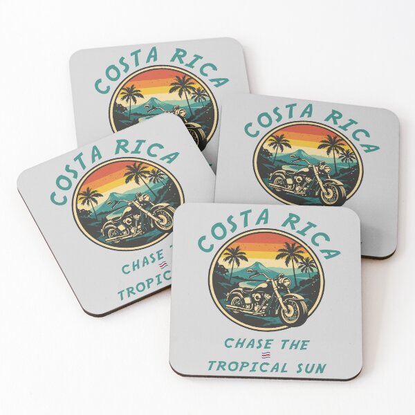 Item preview, Chase the Tropical Sun Costa Rica Motorcycle Shirt Biker Travel Adventure Tee designed and sold by Freki & Geri.